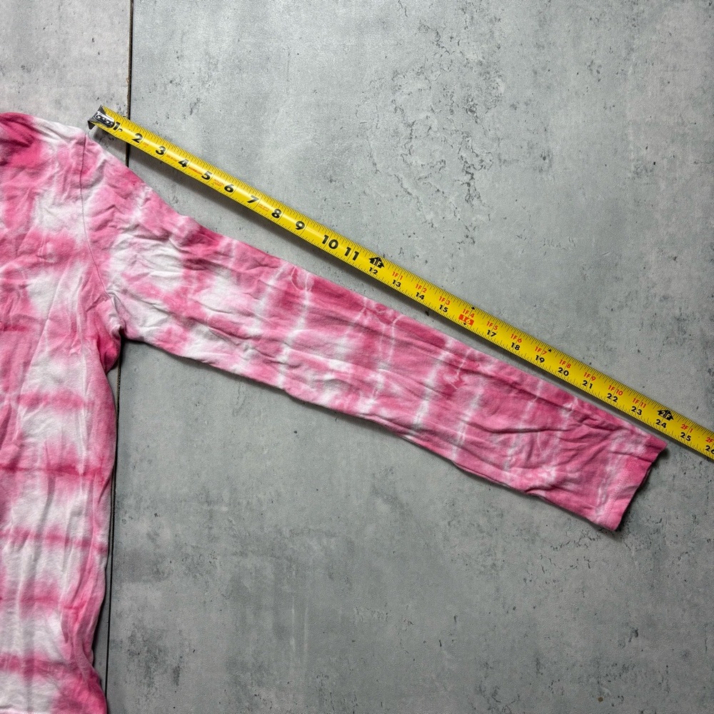Reformation Jeans Eddie‎ Shirt Womens Sz M Pink Tie Dye Cloudburst Organic Shirt - Picture 6 of 6